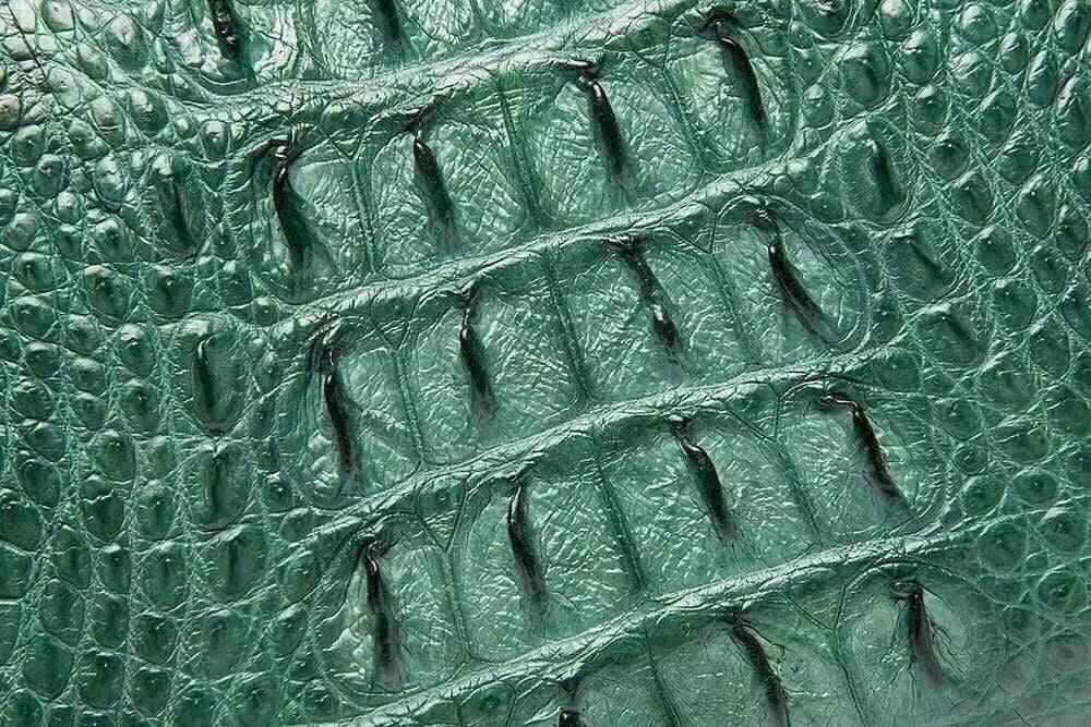 Womens Genuine Crocodile Leather Large Zip Around  Wallet For Women