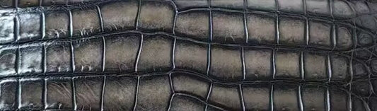 Preorder Vintage Brown Crocodile Skin Leather Belt