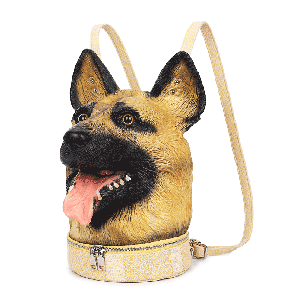 Cartoo Cute Dog casual backpack by Rossie Viren featuring a playful dog design, suitable for children and students.