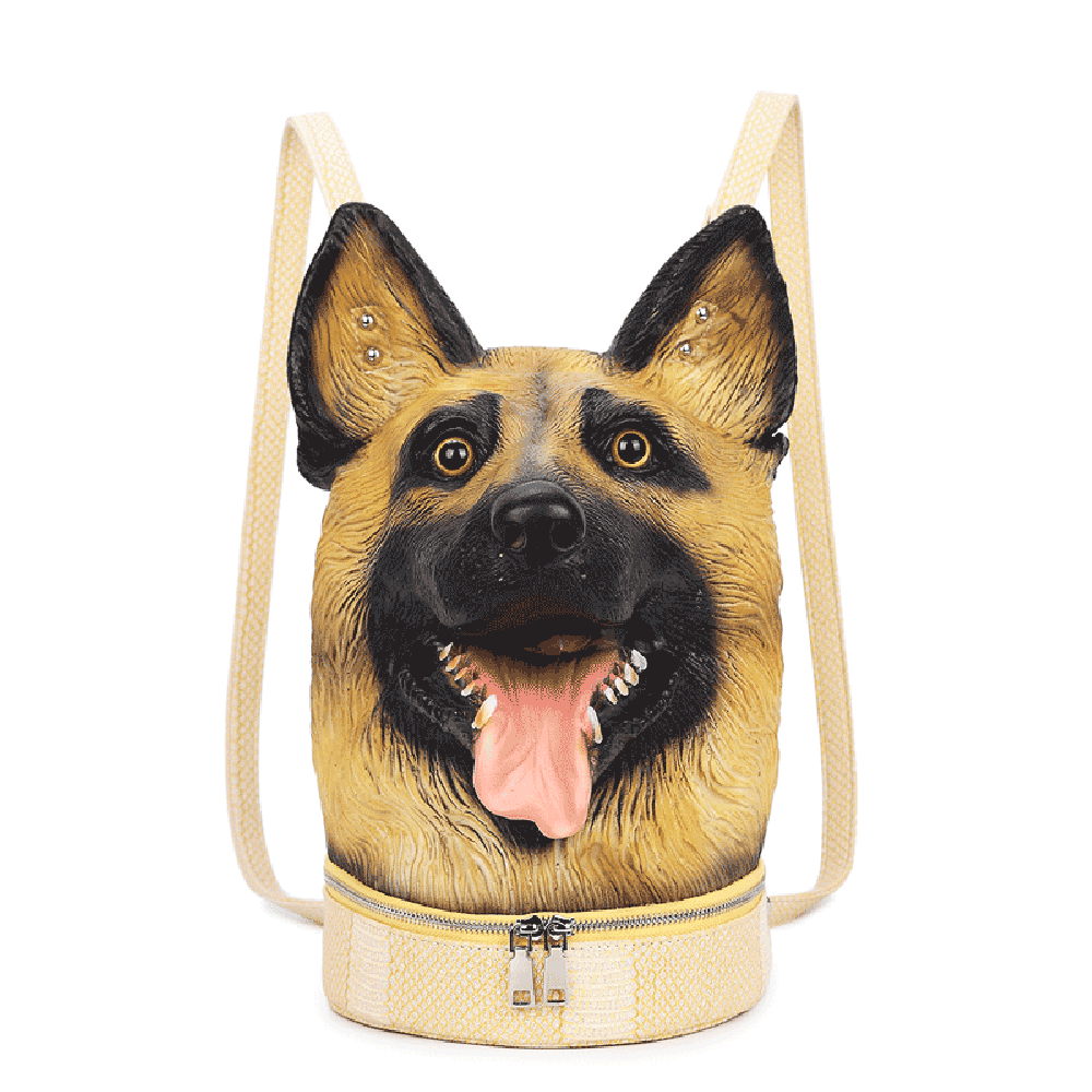 Cartoo Cute Dog casual backpack handbag by Rossie Viren featuring a playful dog design, ideal for children and teens.