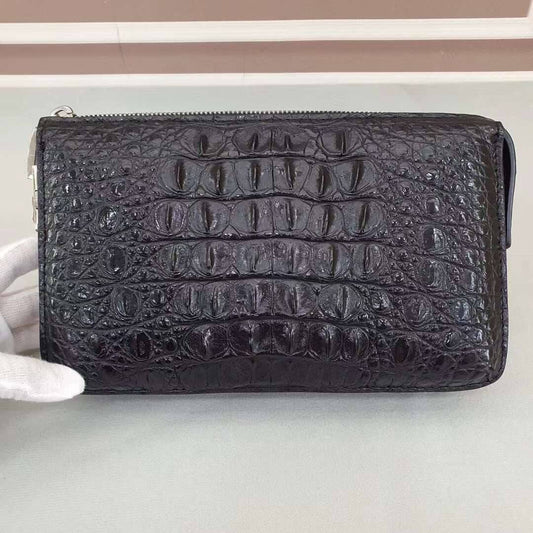 Crocodile Bone Leather Clutch Bag