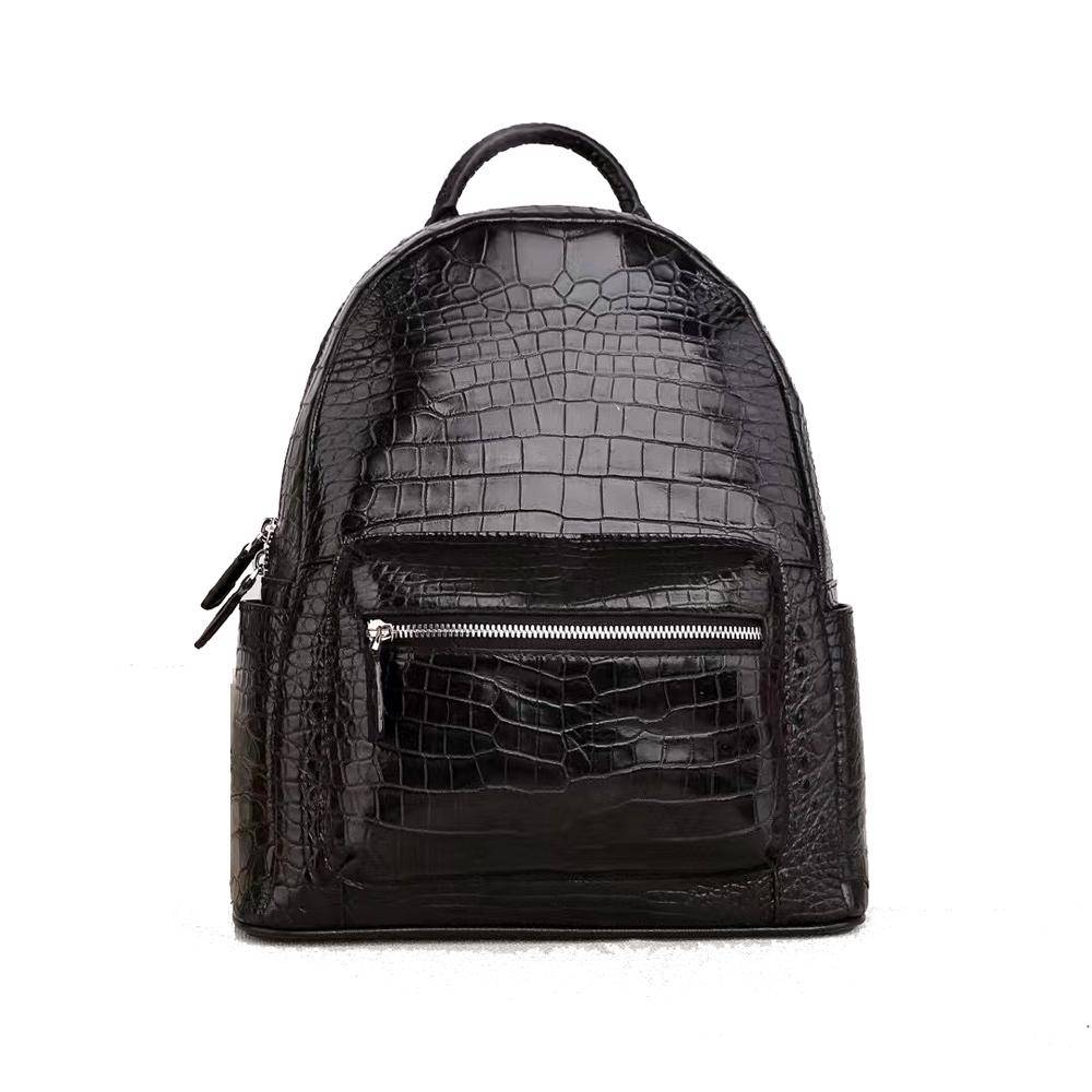 Rossie Viren crocodile leather backpack for women featuring textured crocodile skin and a stylish, functional design.