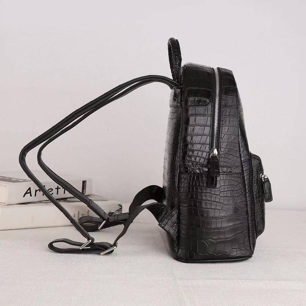 Rossie Viren crocodile leather backpack for women, featuring a stylish textured crocodile pattern and adjustable straps.