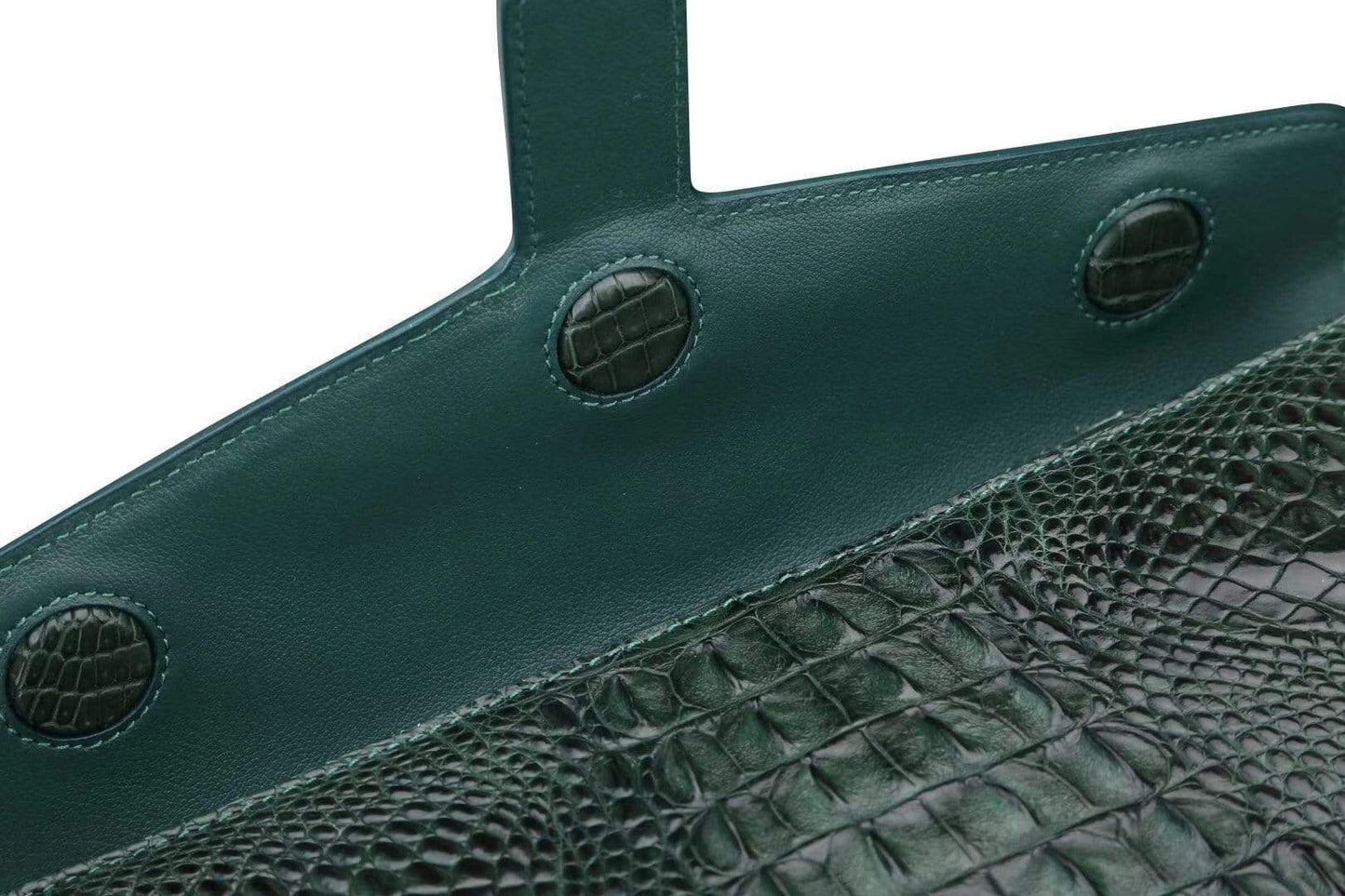 Rossie Viren crocodile leather clutch bag, versatile evening and shopping clutch with textured crocodile pattern.