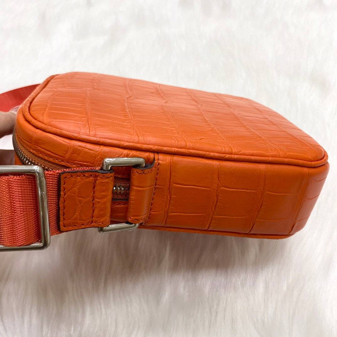 Crocodile Leather Small Crossbody Shoulder Bag