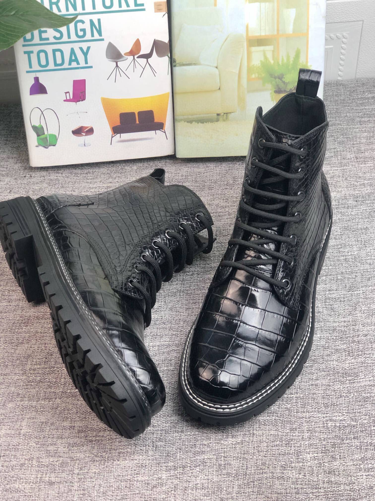 Crocodile Shoes Crocodile Skin Leather Martin Boots
