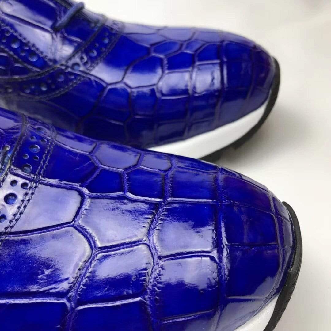 Rossie Viren crocodile-pattern men's sports shoes for leisure, featuring stylish crocodile leather design and comfortable fit.