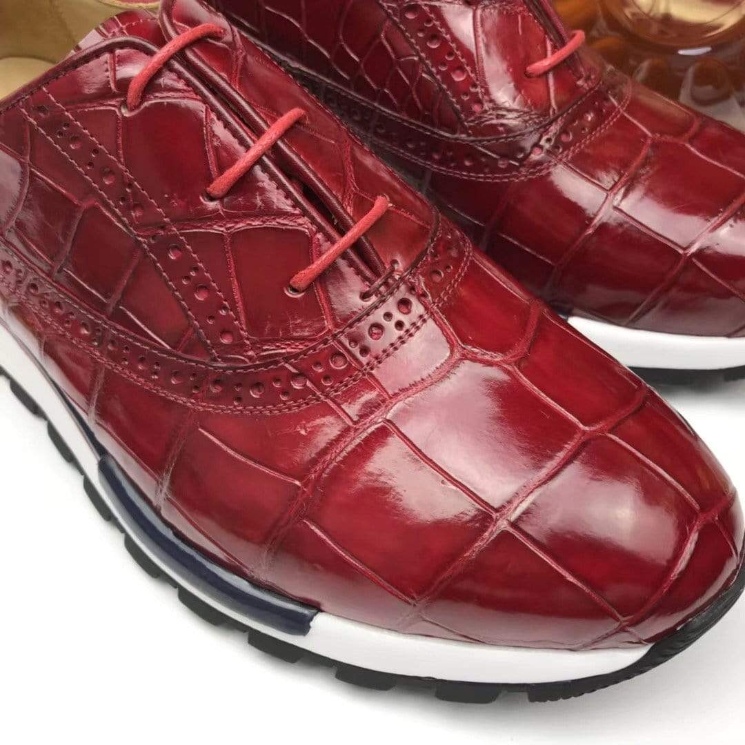 Rossie Viren crocodile-pattern sports shoes for men, casual leisure shoes with stylish crocodile design and comfortable fit.