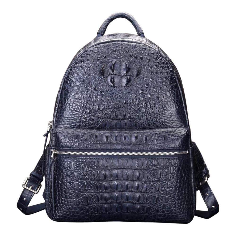 Dark Blue Women's  Crocodile Leather  Backpack  |  Rossieviren