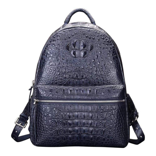 Dark Blue Women's  Crocodile Leather  Backpack  |  Rossieviren