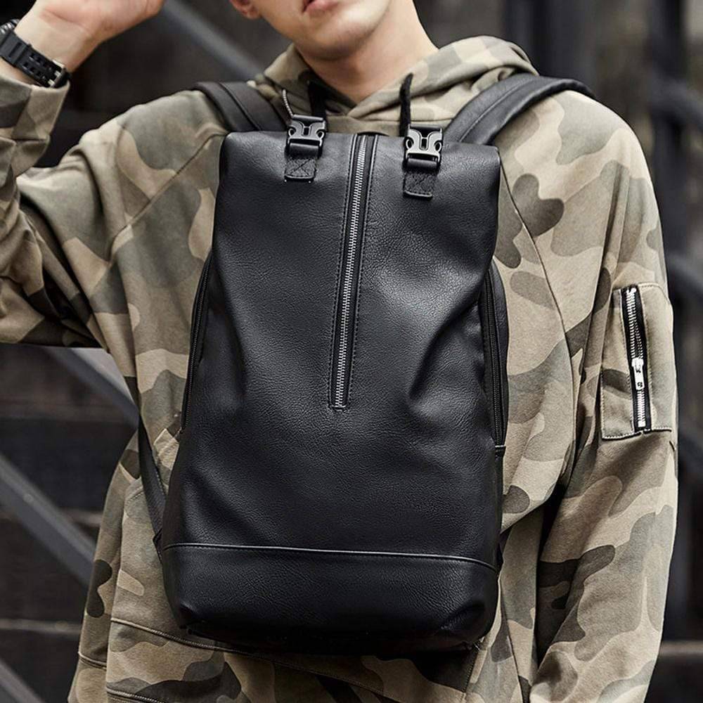 Rossie Viren large waterproof backpack with pleated front zip pocket and wheels, designed for luggage and laptop storage.