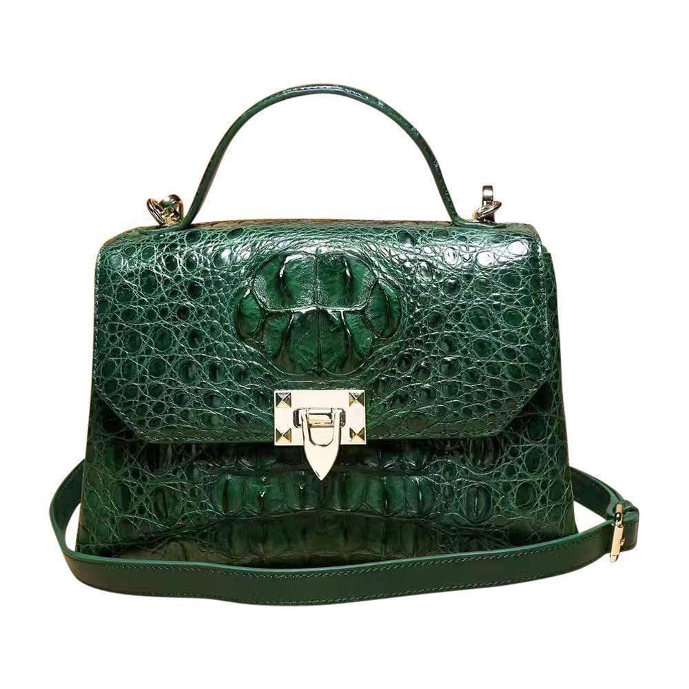 Genuine Crocodile Front Flap Buckle Tote Bags