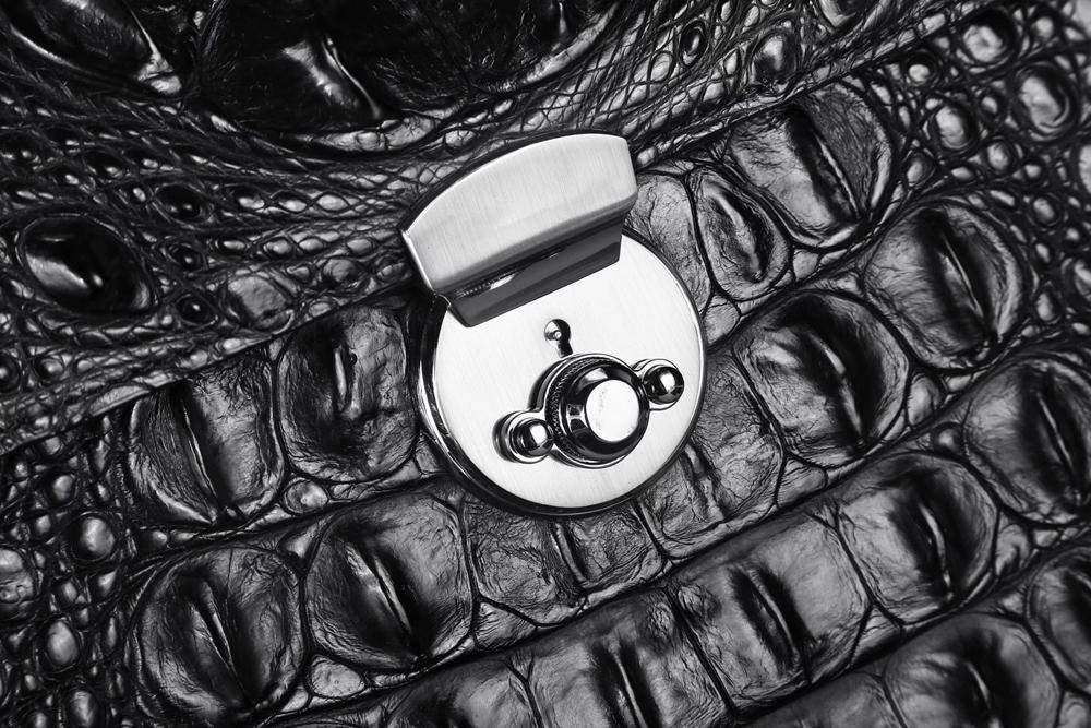 Genuine Crocodile Leather 16 Inch Suitcase Cabin Luggage Universal Wheels Bag Boarding Case Small Box For Short Travel Wheelie Suitcases
