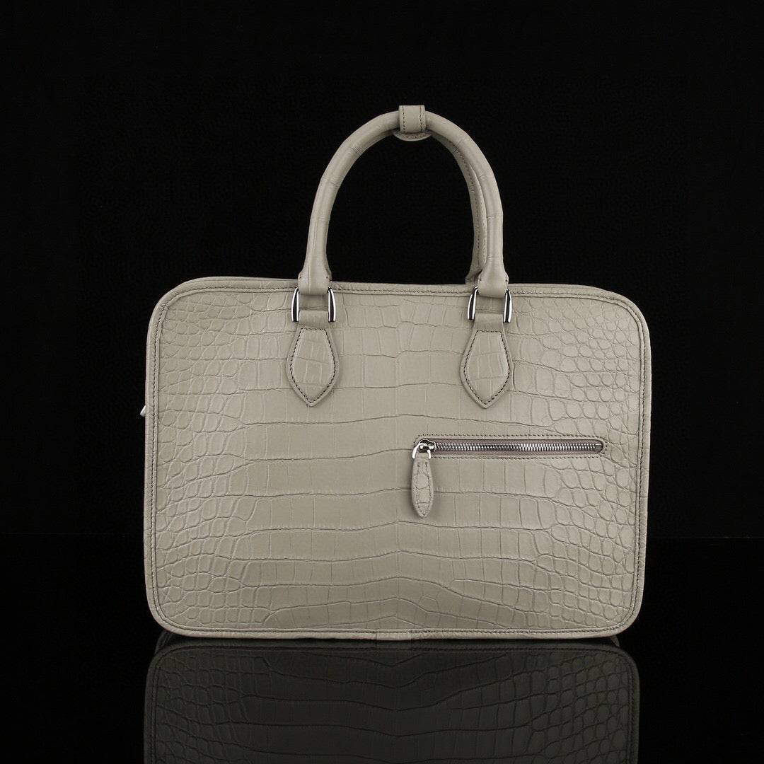 Genuine Crocodile Leather Briefcase Laptop Business Bag  Small