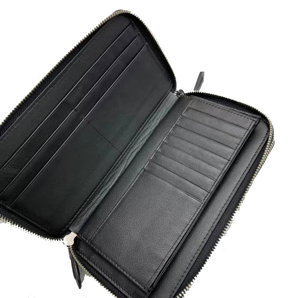Genuine Crocodile Leather  Large Volumn Zip Around Head Bone Wallet