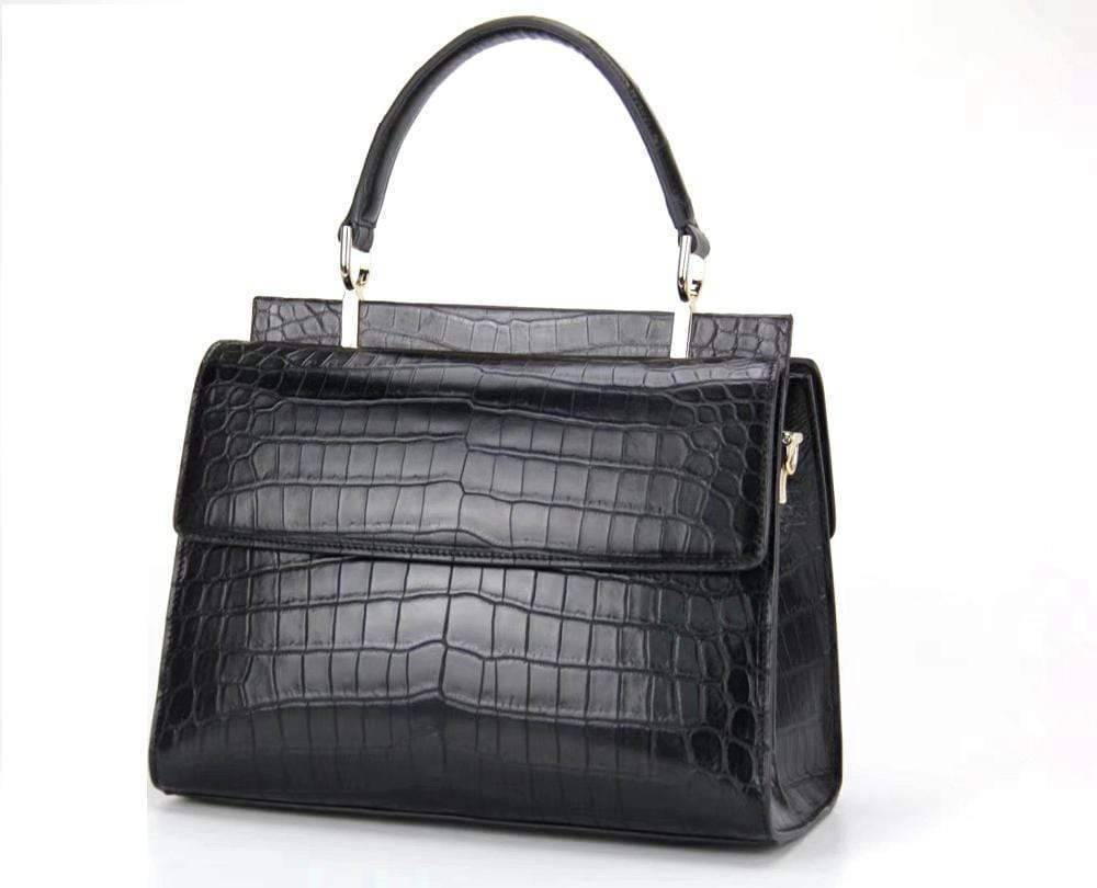Genuine Crocodile Leather Medium Top Handle Shoulder Bags