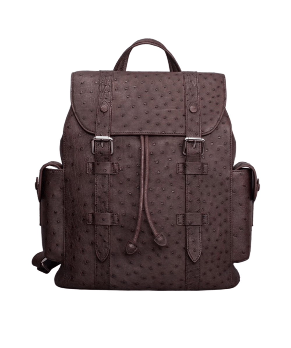 Genuine Ostrich Skin Leather Backpack