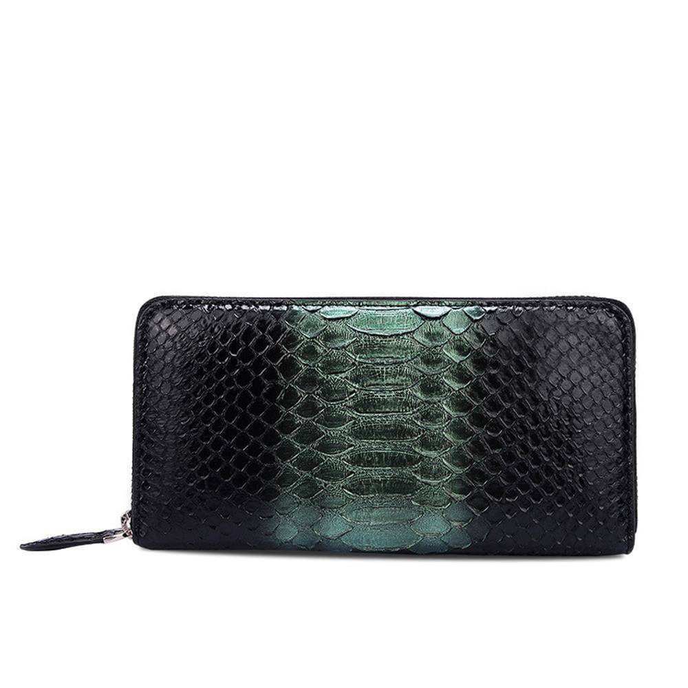 Genuine Python Leather  Zip Wallet