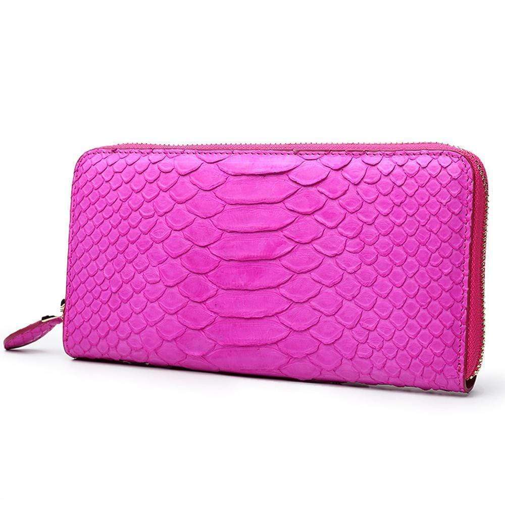 Genuine Python Leather  Zip Wallet