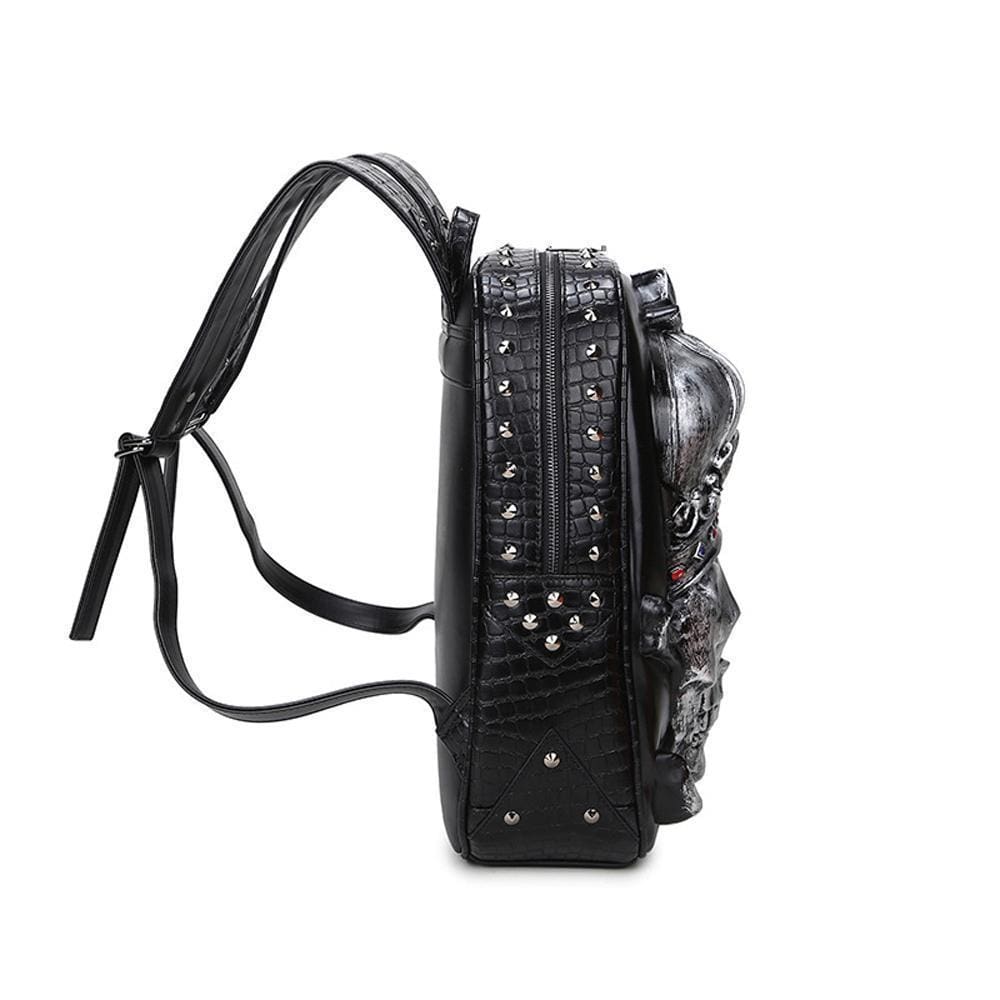3D Halloween pirate skull crown backpack by Rossie Viren, cartoon-style school handbag with spooky pirate theme for teens.