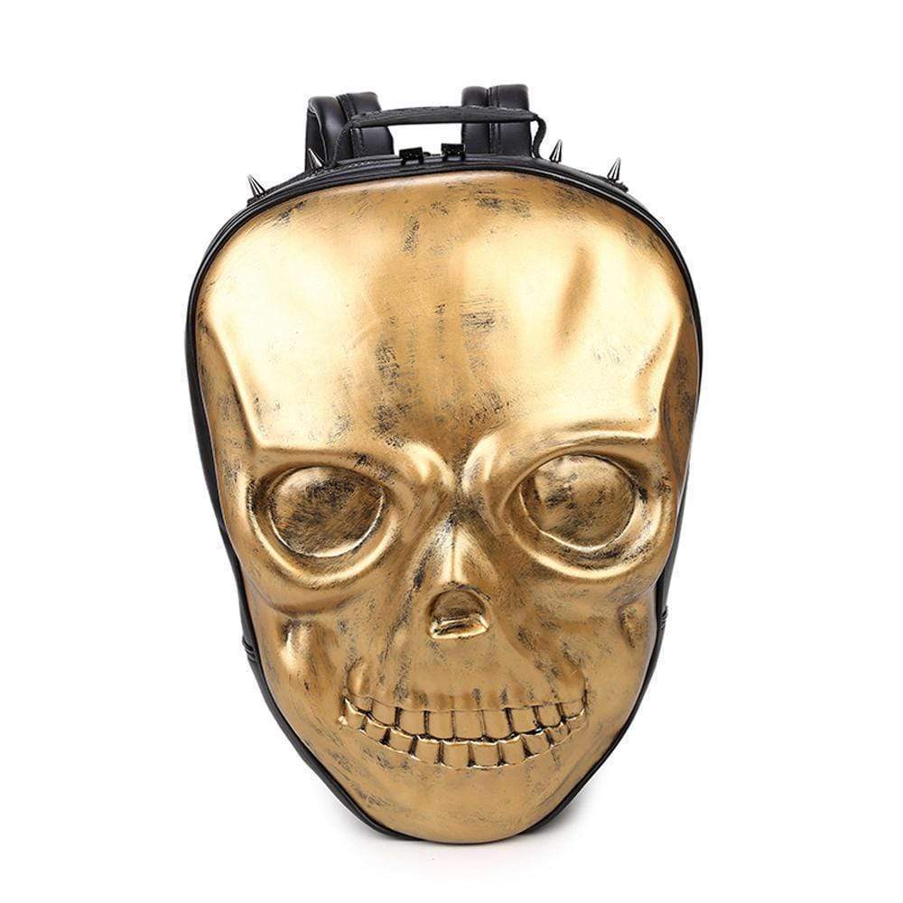 Rossie Viren 3D Halloween Skull Ghost backpack with faux leather, featuring spooky skull and ghost design, ideal for laptops and everyday use.