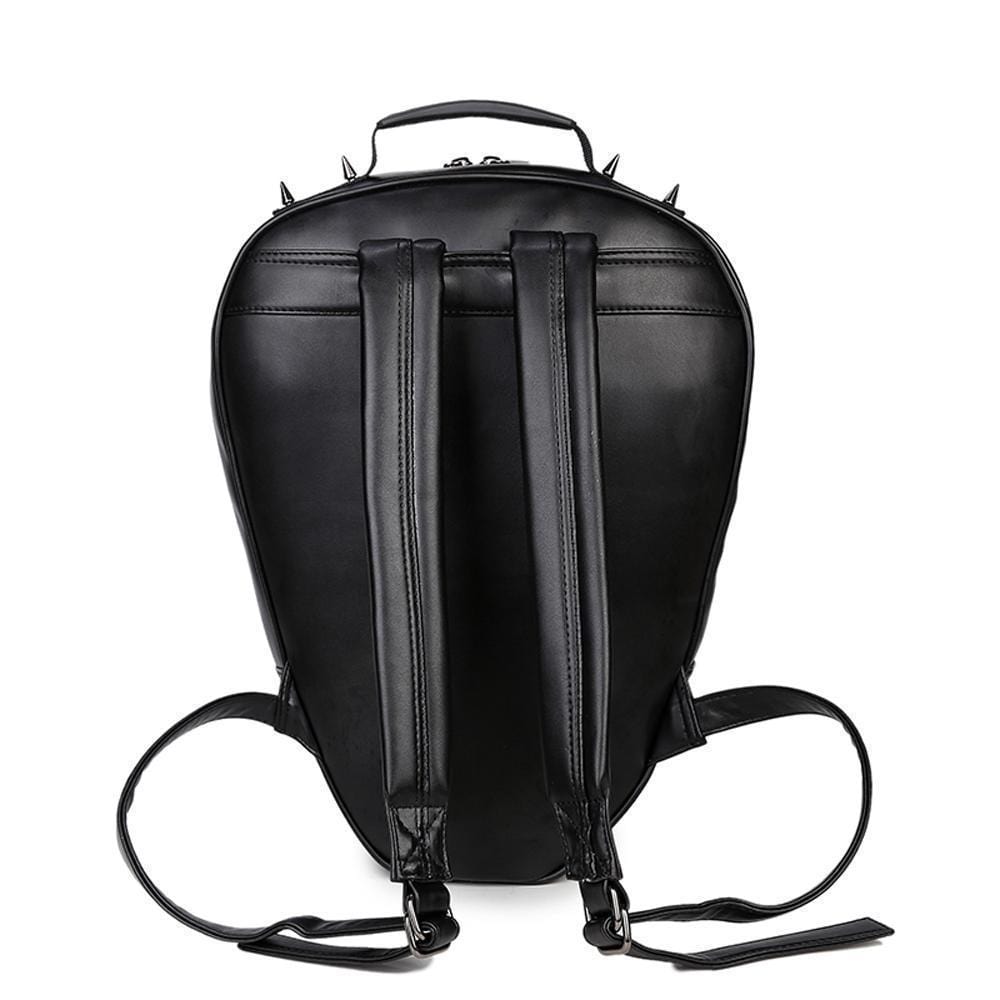 Rossie Viren 3D Halloween Skull Ghost backpack with faux leather finish, featuring spooky skull and ghost design for laptops and everyday use.
