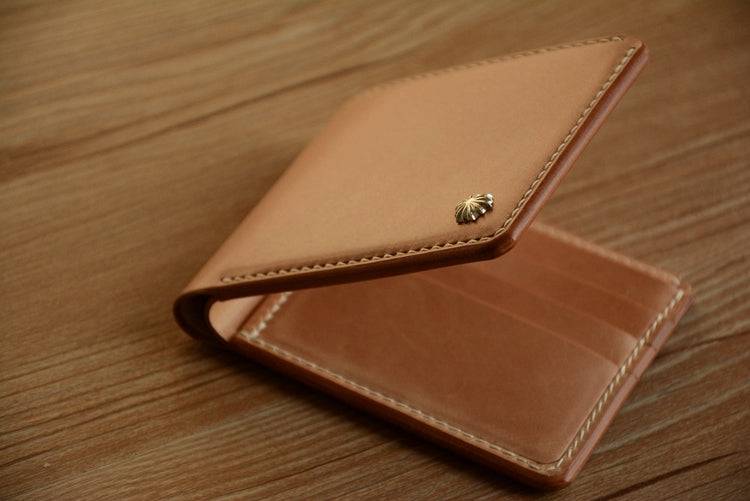 Handmade Japanese Shinki Hikaku Shell Cordovan Leather Wallet Original Beige