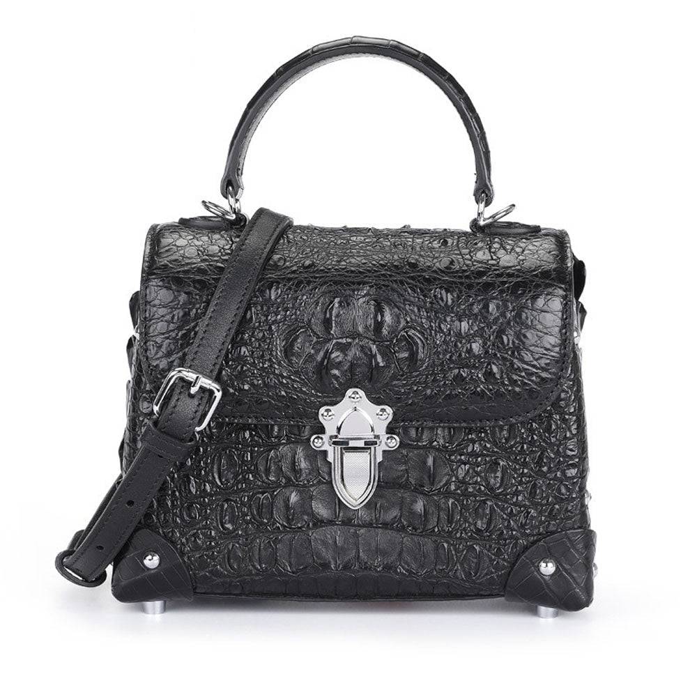 Ladies Top-handle Bag Genuine Crocodile Leather Cross body Messenger Bags