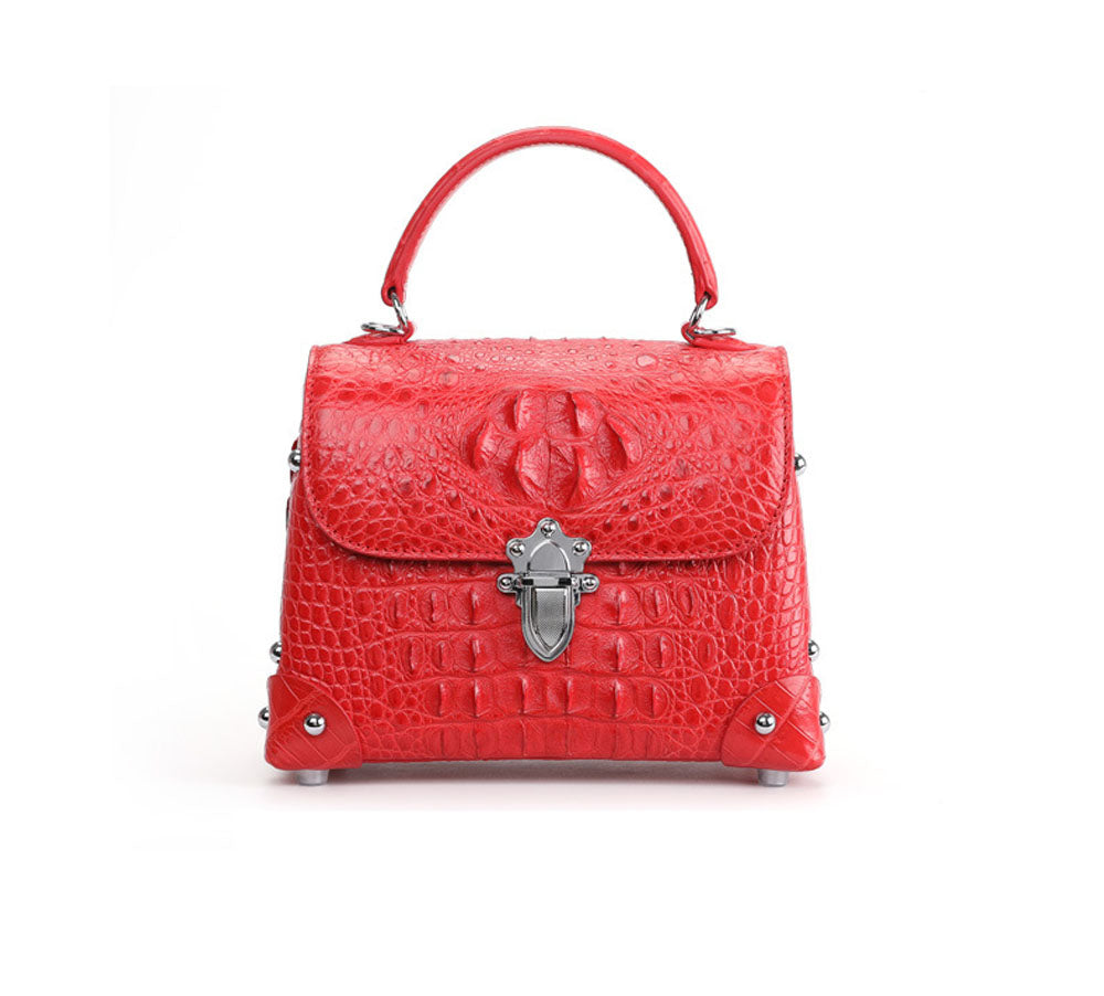 Ladies Top-handle Bag Genuine Crocodile Leather Cross body Messenger Bags