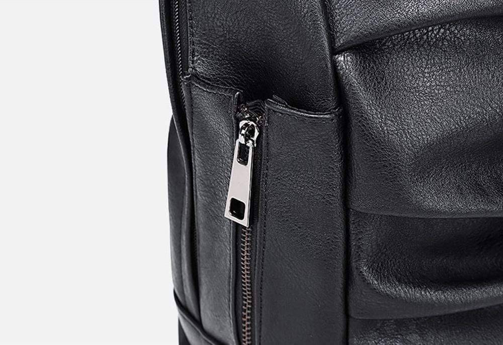 Rossie Viren large waterproof laptop backpack with pleated front zip pocket and wheels, ideal for travel and daily commuting.