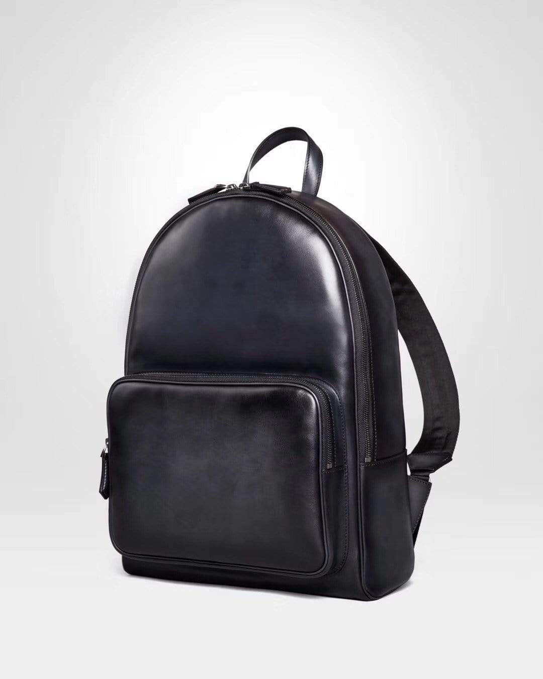 Large Vintage Smooth Cowhide Leather Backpack