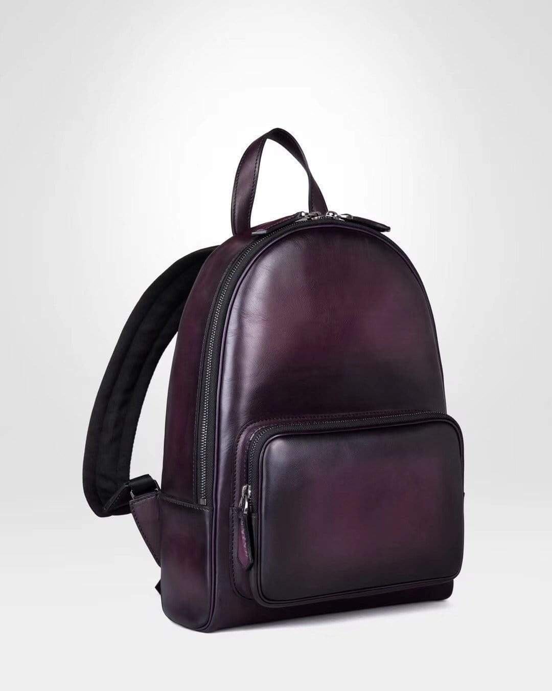 Large Vintage Smooth  Cowhide Leather Backpack