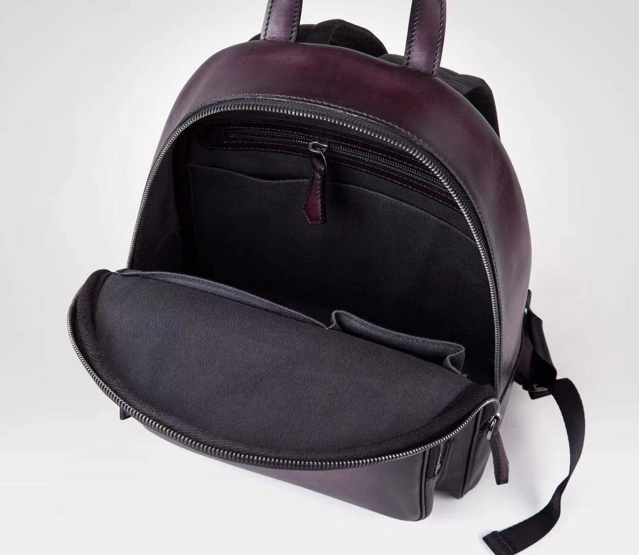 Large Vintage Smooth  Cowhide Leather Backpack