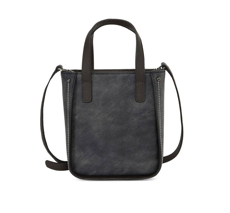 Rossie Viren women's leather mini tote crossbody bag with sleek design and adjustable strap, ideal for everyday use.