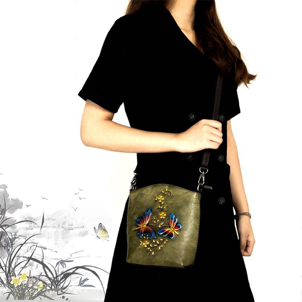 Rossie Viren Women's Leather Small Cross Body Bags For Women Mini Iphone Purse