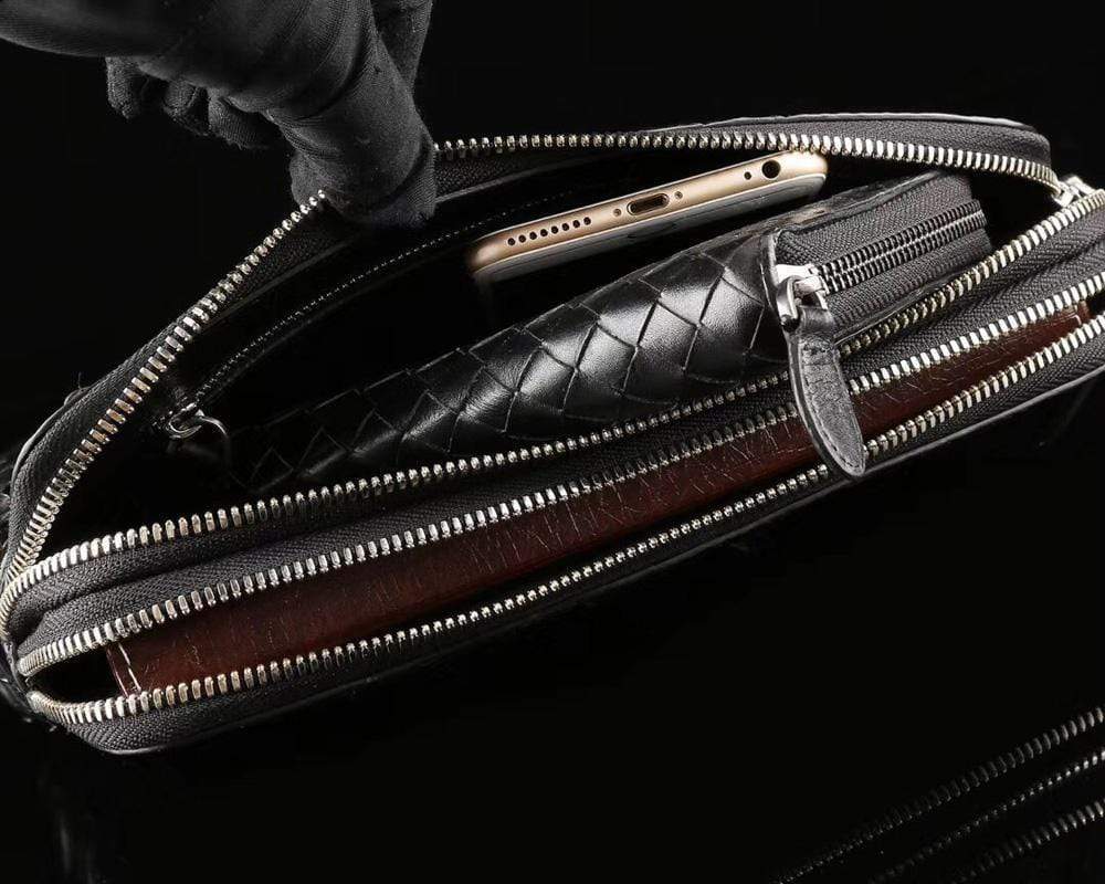 Men's Crocodile Cluthes Handbag Bag Coin Purse,Crocodile Bone Leather Clutches