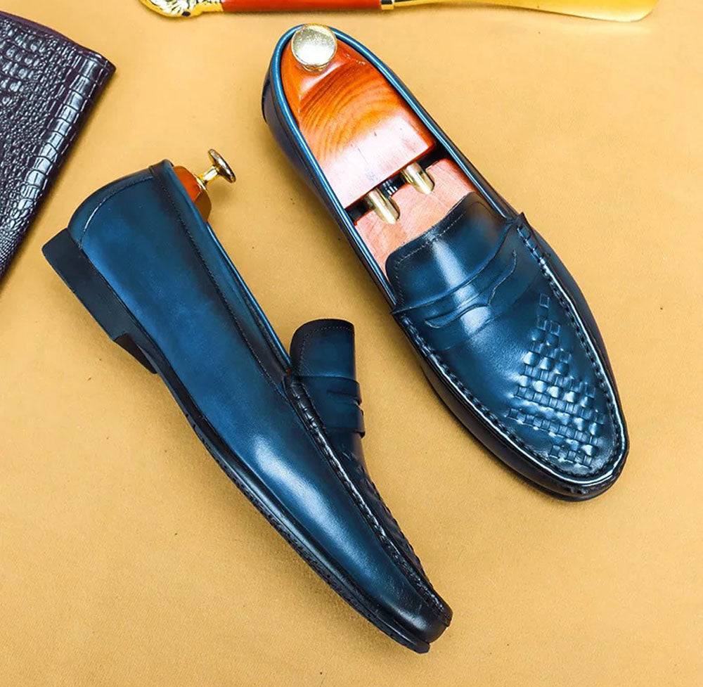 Men's Rossie Viren driving leather shoes and casual loafers, featuring sleek design and comfortable slip-on style.