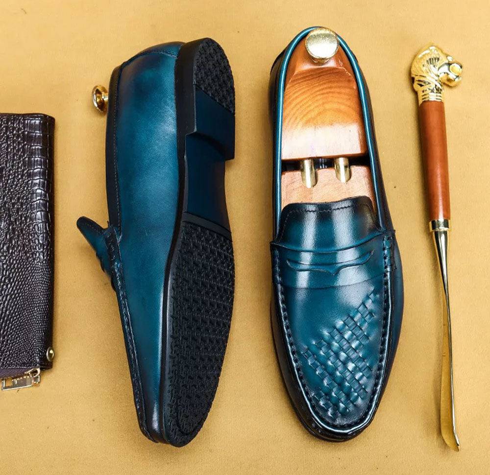 Men's Rossie Viren driving leather shoes and casual loafers, brown leather footwear ideal for everyday wear and driving comfort.