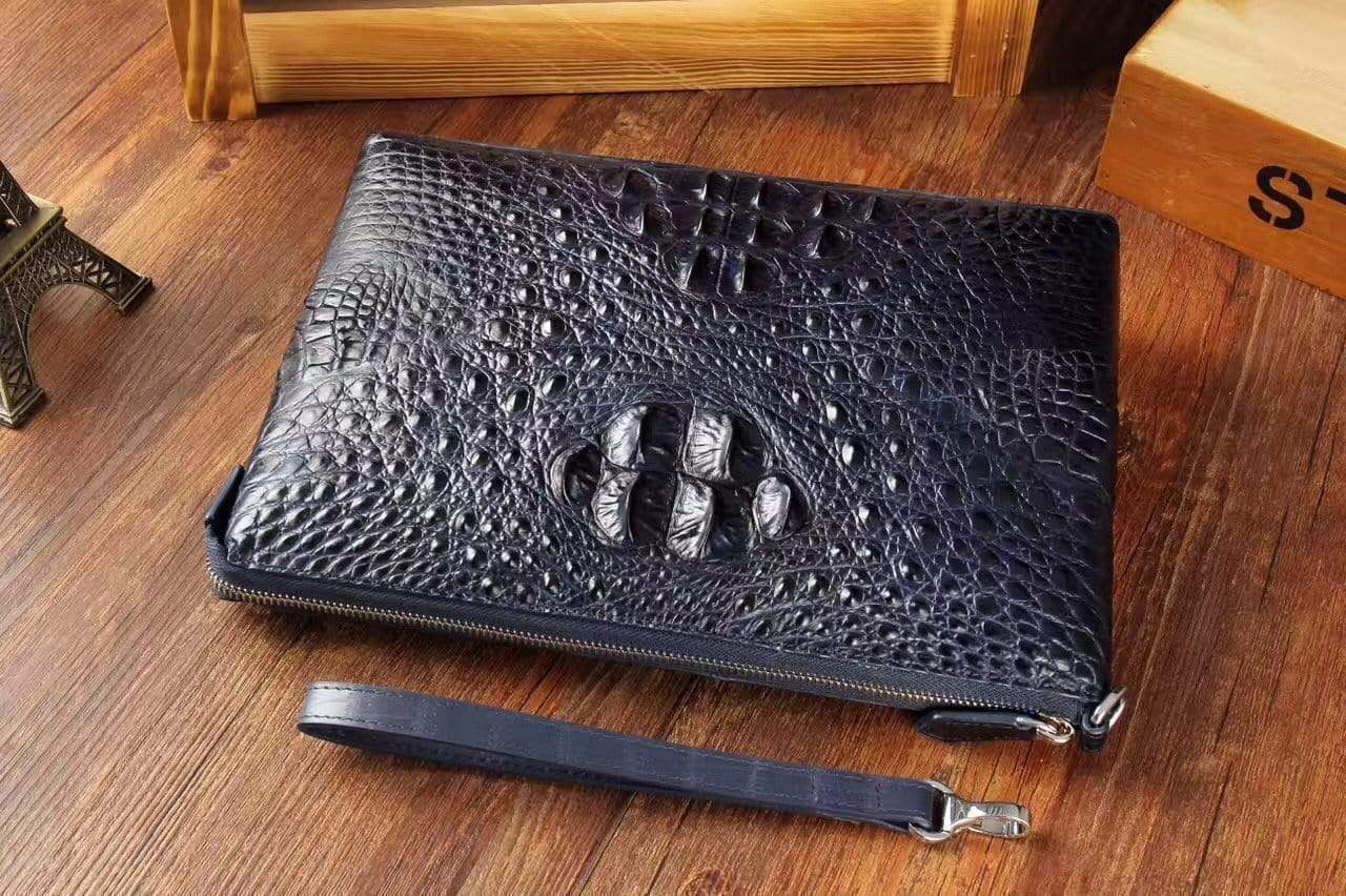 Men's Genuine Crocodile Leather Clutch Bag