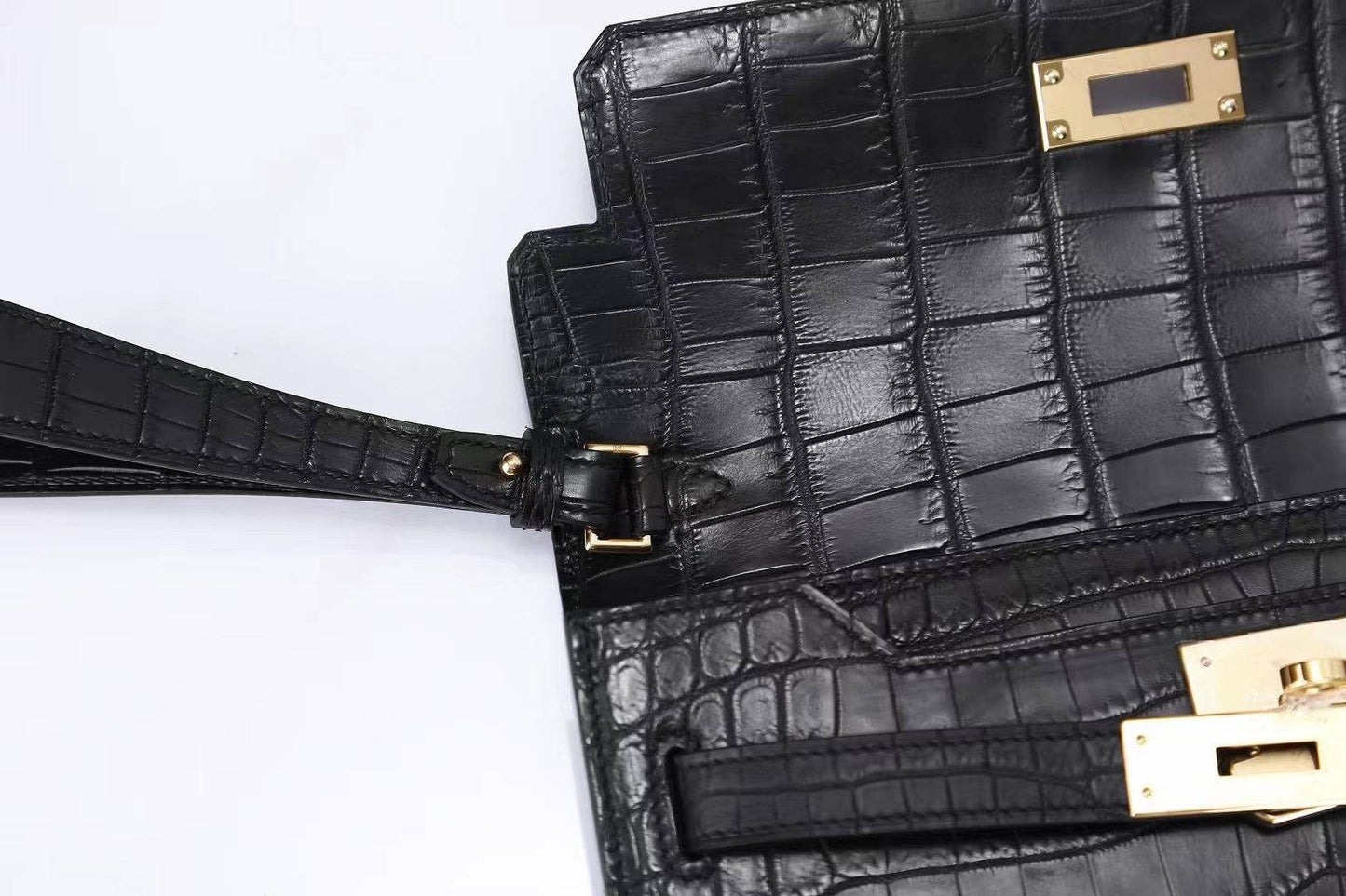 Mens  Padlock Handle Wrist Cross Body Bag