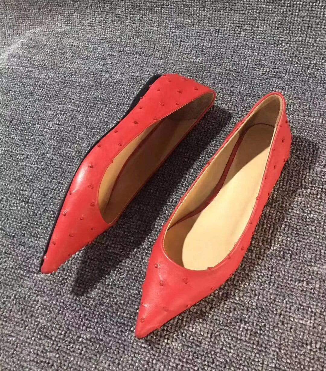 Rossie Viren crocodile and ostrich leather women's high heel pumps, stylish shoes with textured leather finish.