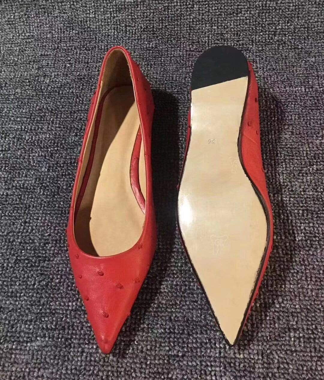 Rossie Viren crocodile and ostrich leather women's pumps with high heels, stylish and elegant footwear for women.