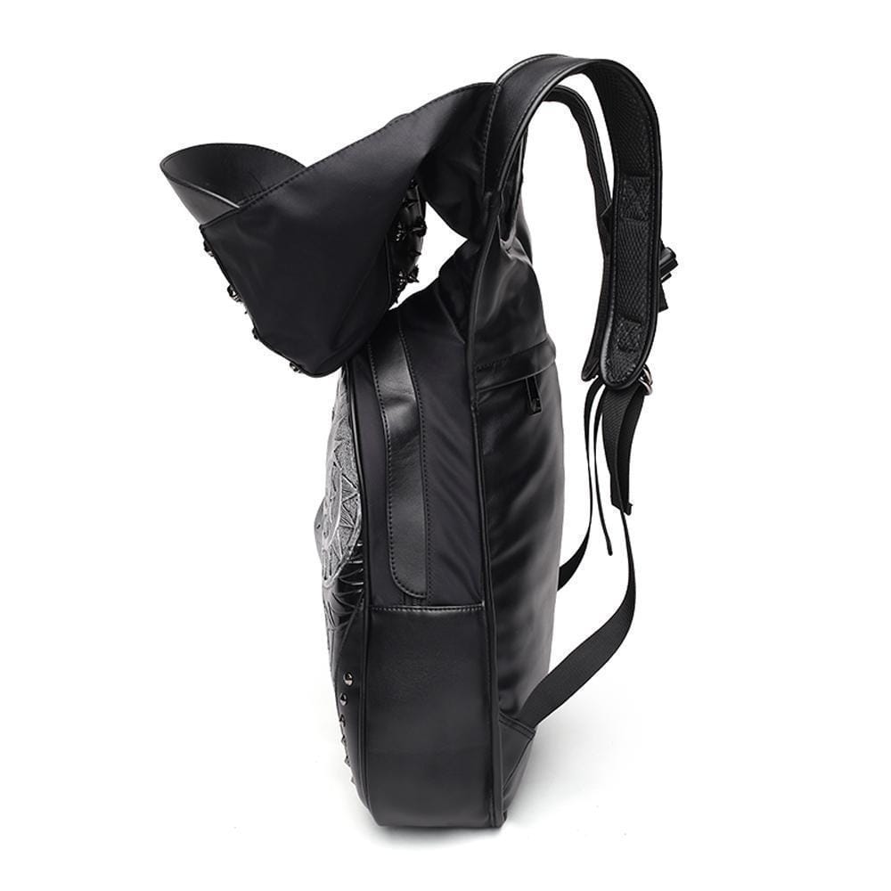 Rossie Viren 3D ghost skull backpack with glow-in-the-dark design, large capacity, includes hat, ideal for travel and school.