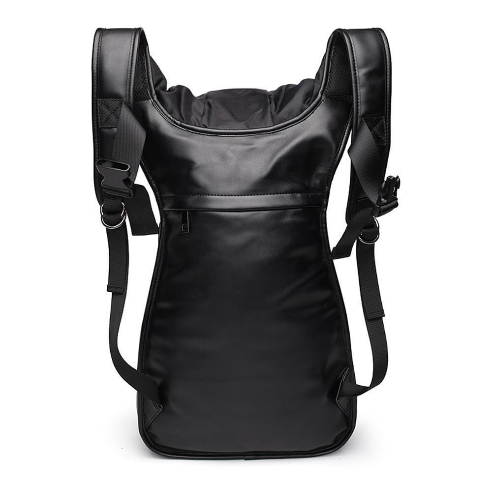 Rossie Viren 3D ghost skull backpack with glow-in-the-dark design, large capacity, rivets, and matching hat for teens.