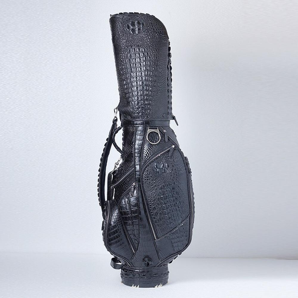 Pre-order Crocodile Leather Golf Set by Rossie Viren, includes golf cart and stand bags with luxurious crocodile leather design.
