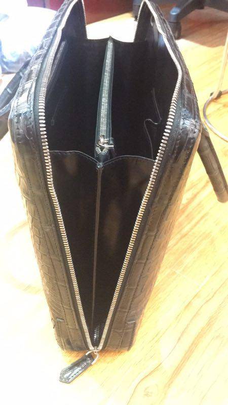 Preorder Crocodile Skin Leather Belly Briefcase