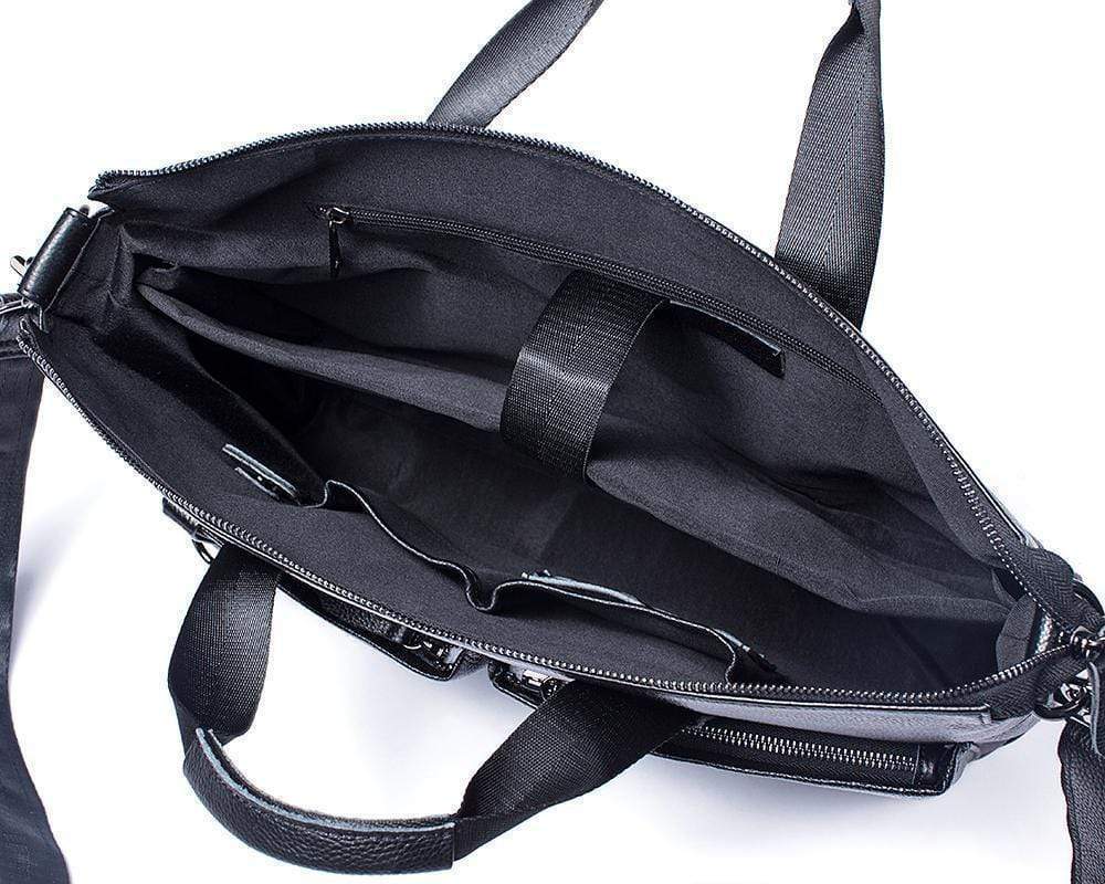 Rossie Viren large tote satchel bag for men, stylish folio briefcase with multiple compartments and sturdy handle.