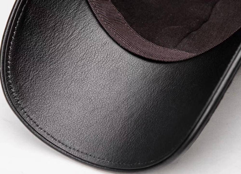 Rossie Viren crocodile belly leather strap back baseball cap with adjustable strap and stylish design.