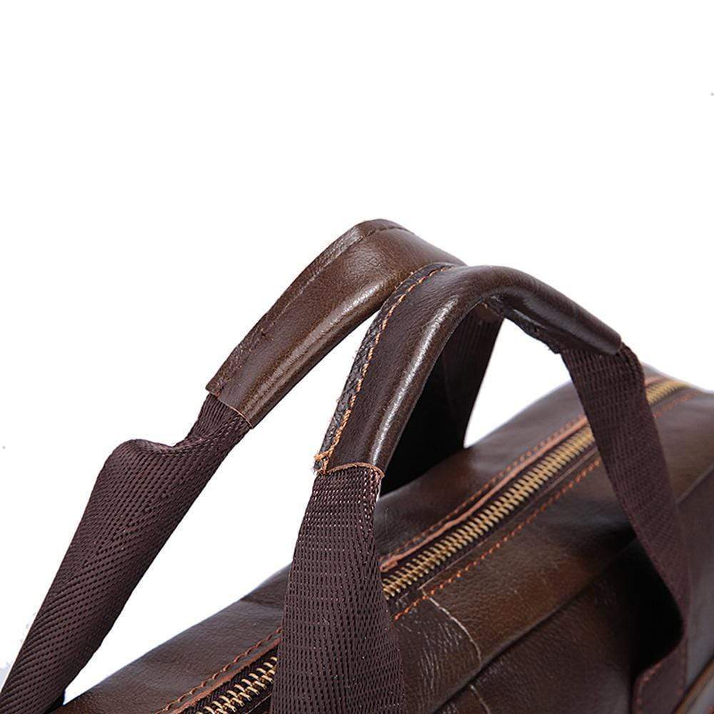 Rossie Viren handmade vintage leather briefcase for men, showcasing classic design and quality craftsmanship.