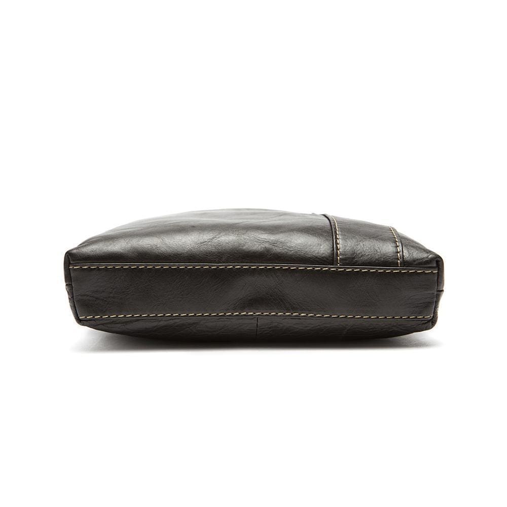Rossie Viren Men's Vintage Cowhide Leather Voyager Small Messenger Bag